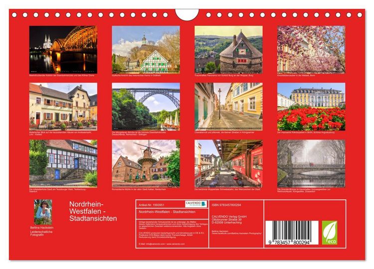 Produktbild: Nordrhein-Westfalen - Stadtansichten (Wandkalender 2026 DIN A4 quer), CALVENDO Monatskalender