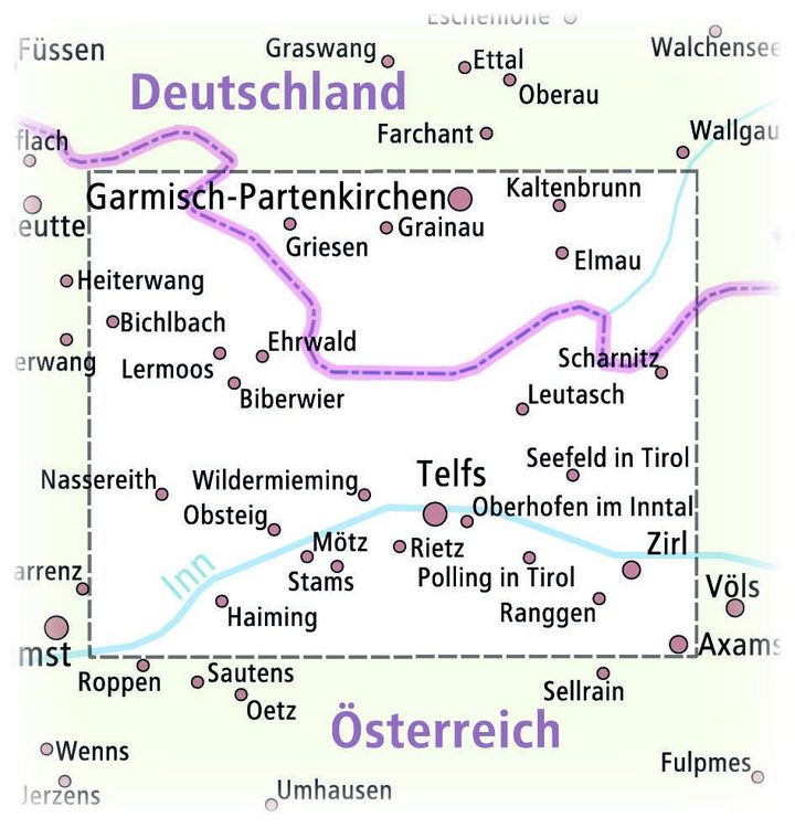 Produktbild: Publicpress Rad- und Wanderkarte Zugspitze, Wettersteingebirge, Mieminger Kette 1:35.000