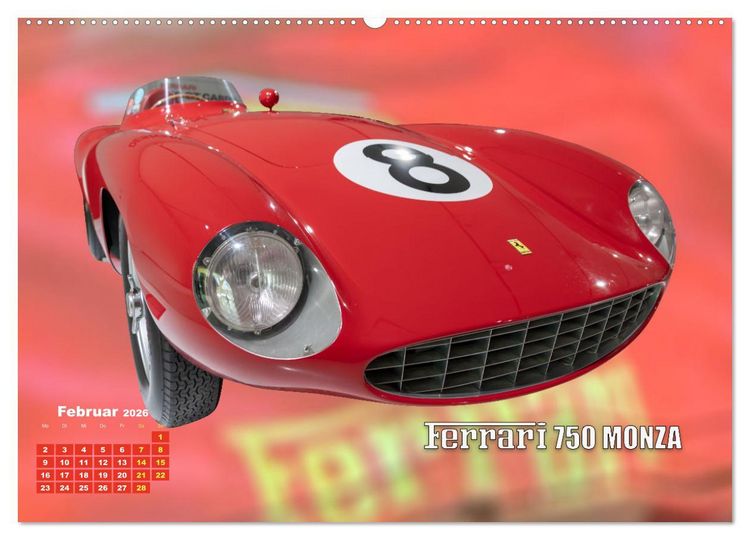 Produktbild: Ferrari - Synonym f&uuml;r Motorsport (Wandkalender 2026 DIN A2 quer), CALVENDO Monatskalender
