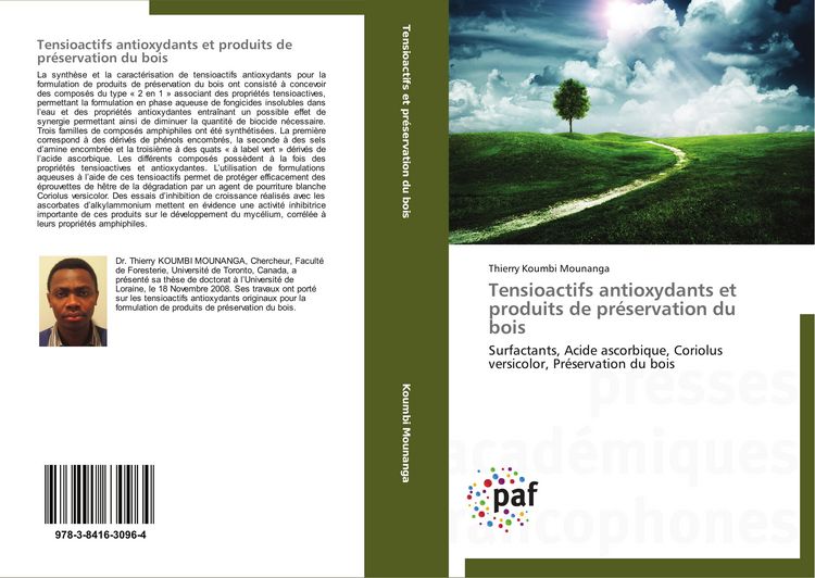 Produktbild: Tensioactifs antioxydants et produits de pr&eacute;servation du bois