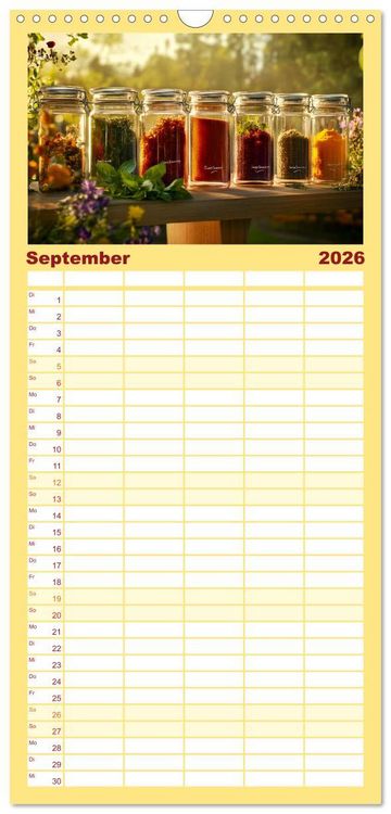 Produktbild: Familienplaner 2026 - K&uuml;chenkalender Glaswerk mit 5 Spalten (Wandkalender, 21 x 45 cm) CALVENDO