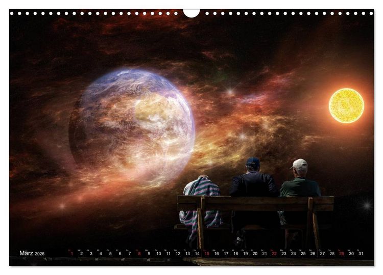 Produktbild: Ansichten des Weltraums (Wandkalender 2026 DIN A3 quer), CALVENDO Monatskalender