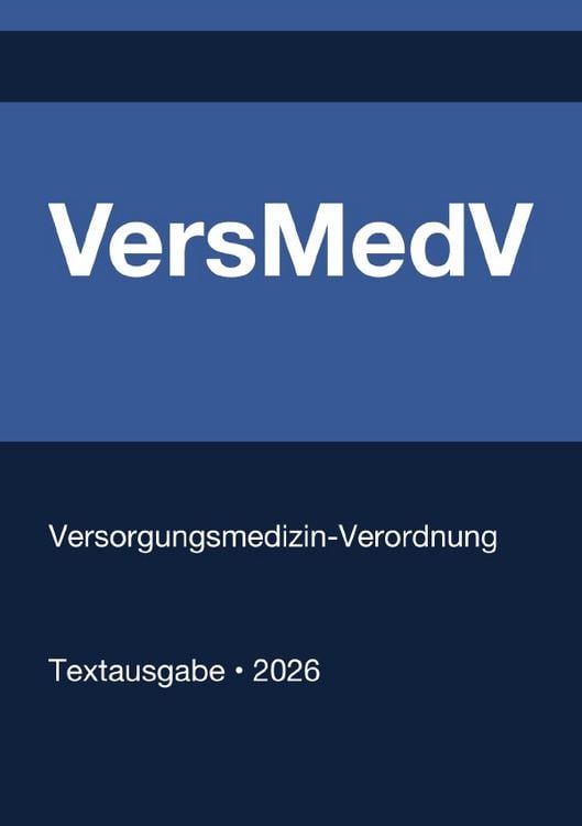 Produktbild: VersMedV - Versorgungsmedizin-Verordnung (Deutschland) 2026