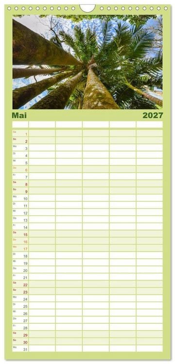 Produktbild: Familienplaner 2027 - Azoreninsel S&atilde;o Miguel mit 5 Spalten (Wandkalender, 21 x 45 cm) CALVENDO