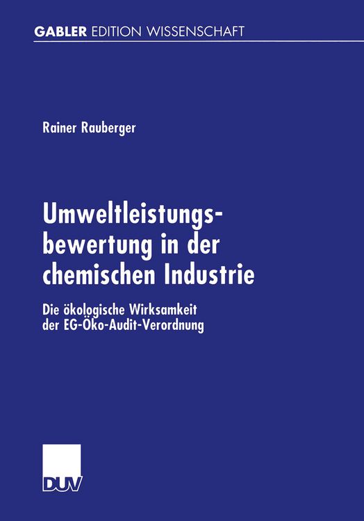 Produktbild: Umweltleistungsbewertung in der chemischen Industrie