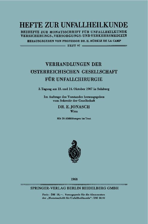 Produktbild: Verhandlungen der &Ouml;sterreichischen Gesellschaft f&uuml;r Unfallchirurgie