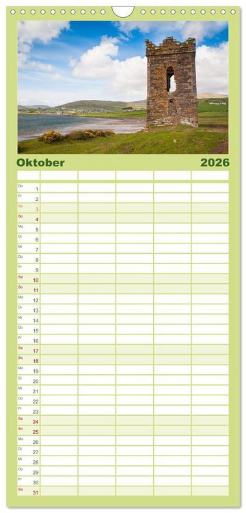 Produktbild: Familienplaner 2026 - Irland. Wild Atlantic Views. mit 5 Spalten (Wandkalender, 21 x 45 cm) CALVENDO
