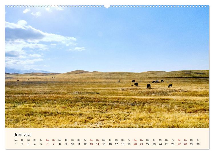 Produktbild: Zentralasien - Entlang der alten Seidenstra&szlig;e (hochwertiger Premium Wandkalender 2026 DIN A2 quer), Kunstdruck in Hochglanz