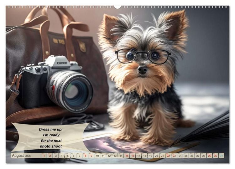 Produktbild: Great fun for Yorkshire Terrier lovers (High Quality Premium Wall Calendar 2026 DIN A2 landscape),CALVENDO 12 Month Wall Calendar