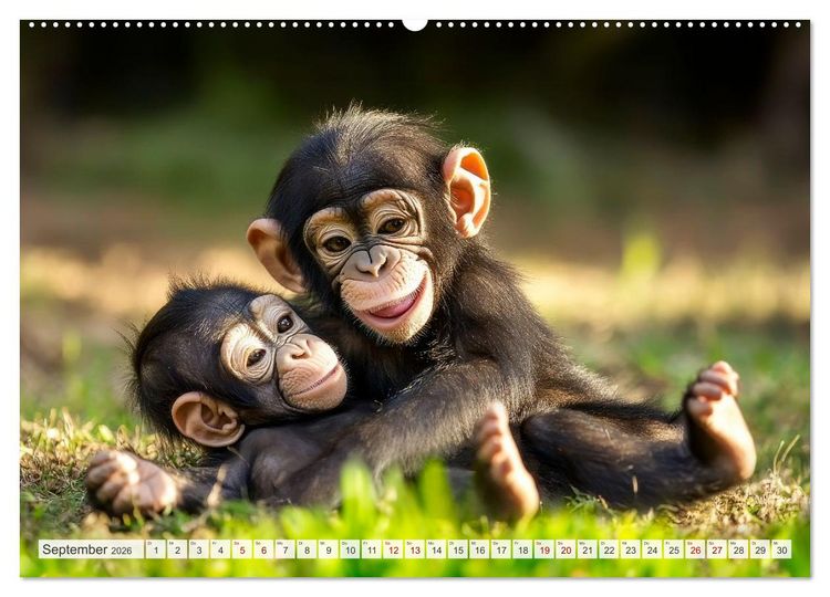Produktbild: TIERKINDER Abenteuer Wildnis (Wandkalender 2026 DIN A2 quer), CALVENDO Monatskalender