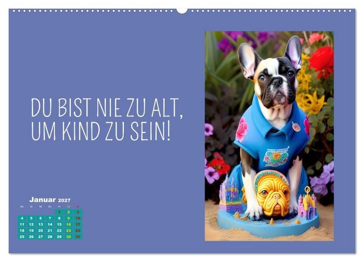 Produktbild: Tierisch motiviert (hochwertiger Premium Wandkalender 2027 DIN A2 quer), Kunstdruck in Hochglanz