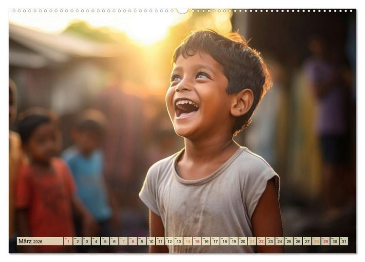 Produktbild: Kinder Lachen (Wandkalender 2026 DIN A2 quer), CALVENDO Monatskalender