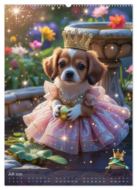 Produktbild: Puppy Tales - M&auml;rchen auf vier Pfoten (hochwertiger Premium Wandkalender 2026 DIN A2 hoch), Kunstdruck in Hochglanz
