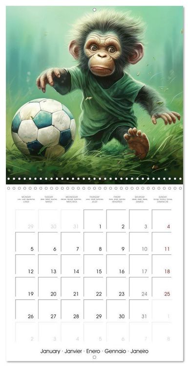 Produktbild: Kicking baby monkeys (Wall Calendar 2026 12 &times; 12 Inch) CALVENDO 12 Month Wall Calendar