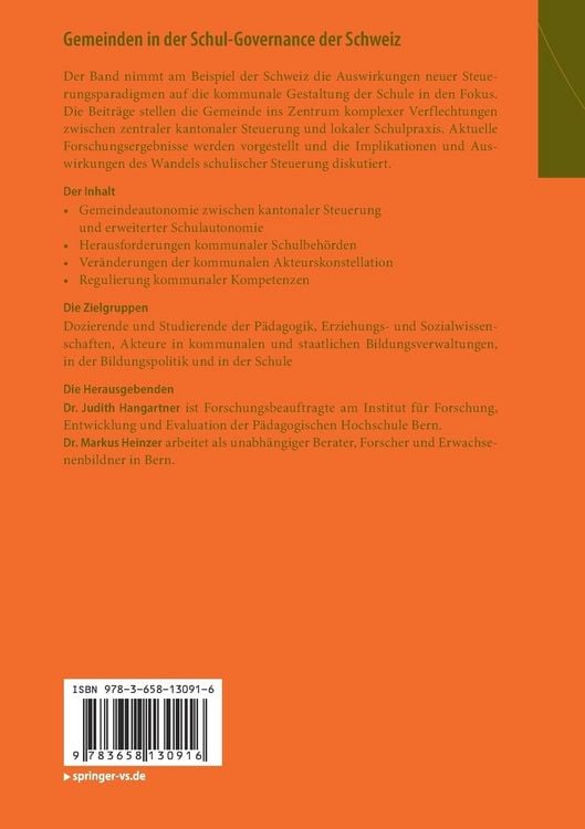 Produktbild: Gemeinden in der Schul-Governance der Schweiz