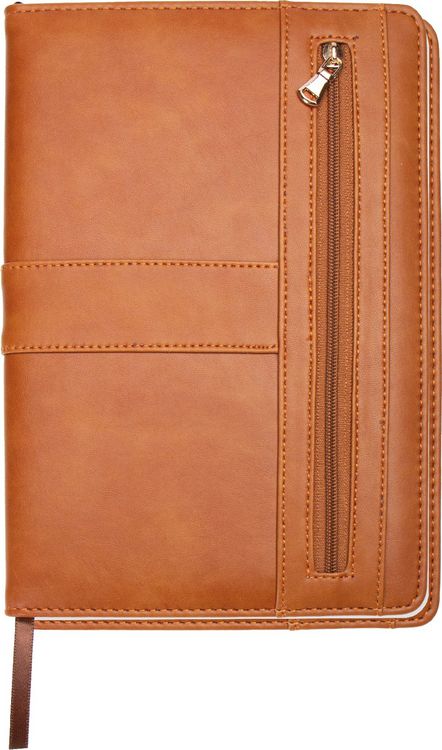 Produktbild: Tr&ouml;tsch Notizbuch mit Rei&szlig;verschluss Braun
