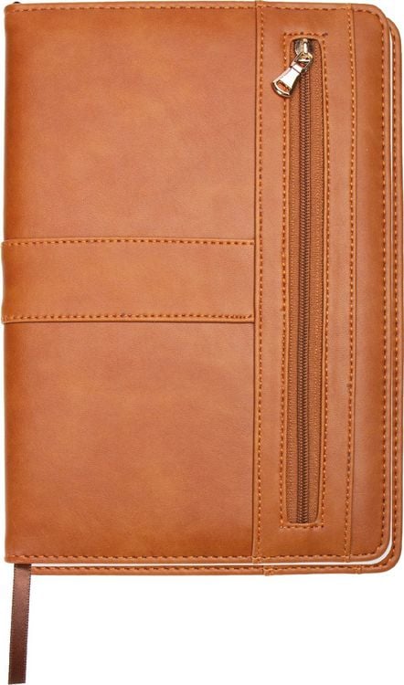 Produktbild: Tr&ouml;tsch Notizbuch mit Rei&szlig;verschluss Braun