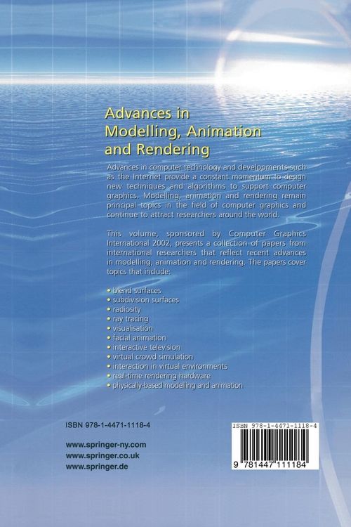 Produktbild: Advances in Modelling, Animation and Rendering