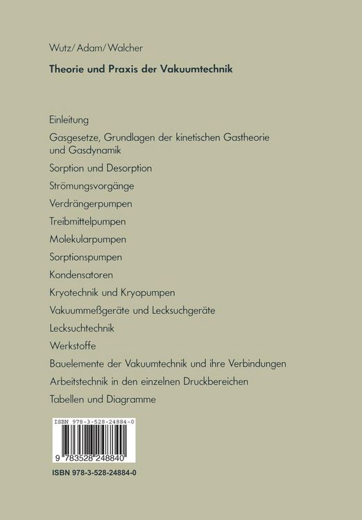 Produktbild: Theorie und Praxis der Vakuumtechnik