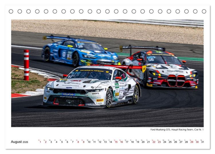Produktbild: Wilde Mustangs am N&uuml;rburgring (Tischkalender 2026 DIN A5 quer), CALVENDO Monatskalender