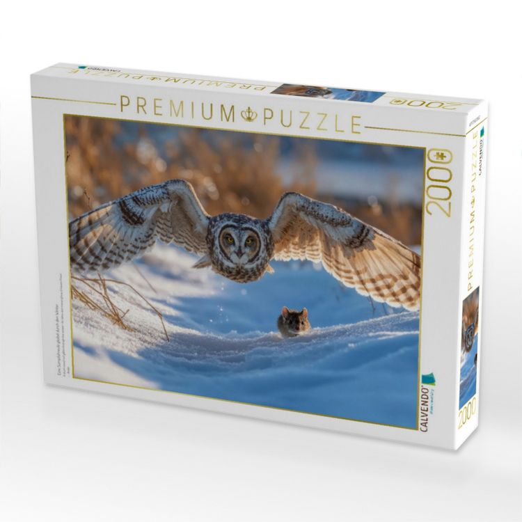 Produktbild: CALVENDO Puzzle Eine Sumpfohreule gleitet durch den Winter | 2000 Teile Lege-Gr&ouml;&szlig;e 90x67cm Foto-Puzzle f&uuml;r gl&uuml;ckliche Stunden