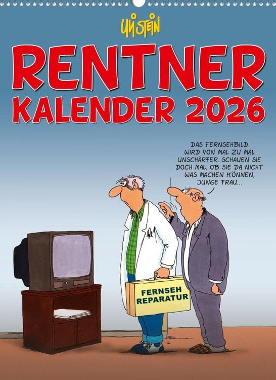 Produktbild: Uli Stein Rentnerkalender 2026: Monatskalender für die Wand