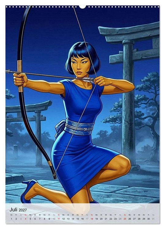 Produktbild: Ninja-Girls (hochwertiger Premium Wandkalender 2027 DIN A2 hoch), Kunstdruck in Hochglanz