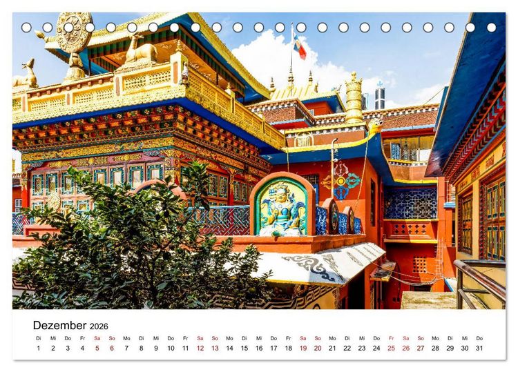 Produktbild: Impressionen aus Kathmandu (Tischkalender 2026 DIN A5 quer), CALVENDO Monatskalender