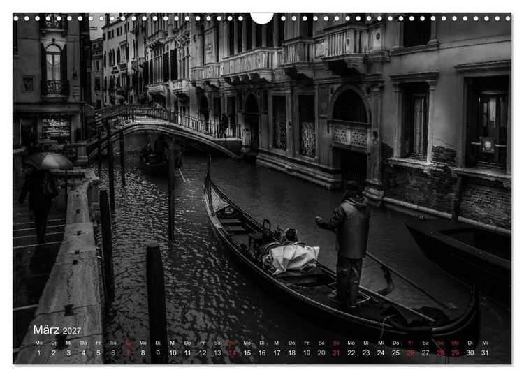 Produktbild: Venedig - Licht und Schatten (Wandkalender 2027 DIN A3 quer), CALVENDO Monatskalender