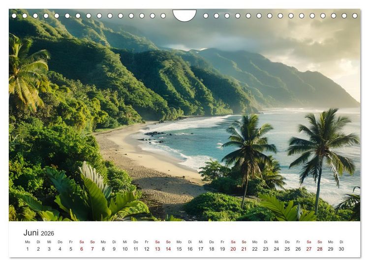 Produktbild: Gestrandet - Ein Jahr auf Robinsons Insel (Wandkalender 2026 DIN A4 quer), CALVENDO Monatskalender