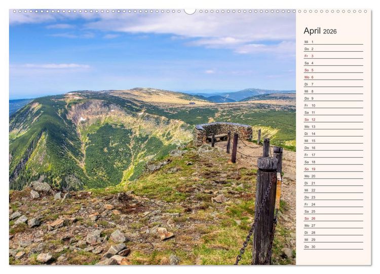 Produktbild: Riesengebirge - Zwischen Schlesien und B&ouml;hmen (Wandkalender 2026 DIN A2 quer), CALVENDO Monatskalender