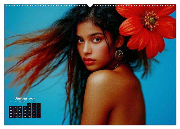 Produktbild: Florale Anmut (hochwertiger Premium Wandkalender 2027 DIN A2 quer), Kunstdruck in Hochglanz