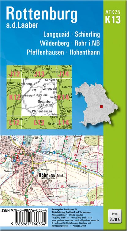 ATK25-K13 Rottenburg a.d.Laaber (Amtliche Topographische Karte 1:25000)
