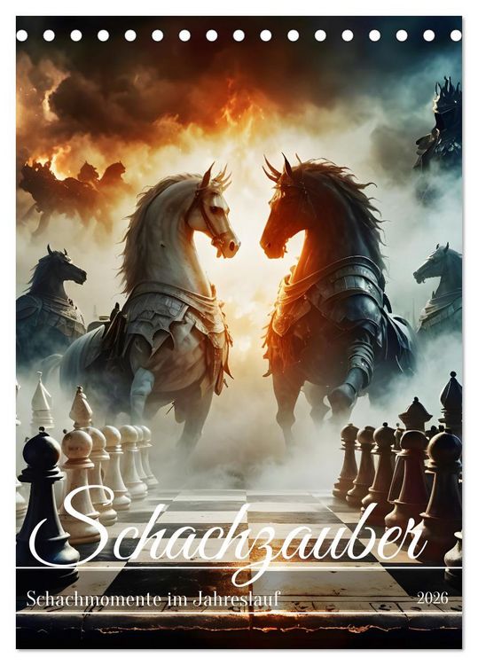 Produktbild: Schachzauber (Tischkalender 2026 DIN A5 hoch), CALVENDO Monatskalender