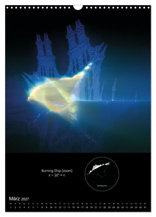 Produktbild: Buddhabrot fractal art (Wandkalender 2027 DIN A3 hoch), CALVENDO Monatskalender