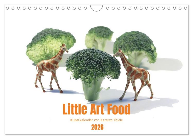 Produktbild: Little Art Food Kunstkalender (Wandkalender 2026 DIN A4 quer), CALVENDO Monatskalender