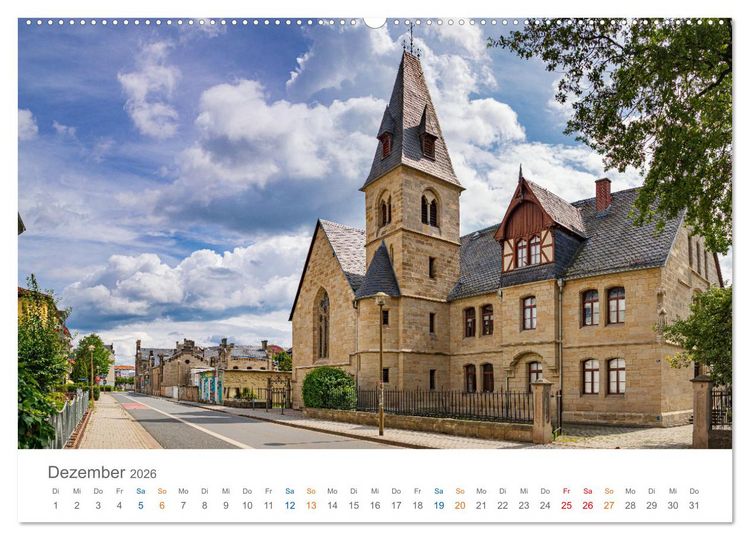 Produktbild: Rudolstadt - im Tal der Saale (hochwertiger Premium Wandkalender 2026 DIN A2 quer), Kunstdruck in Hochglanz