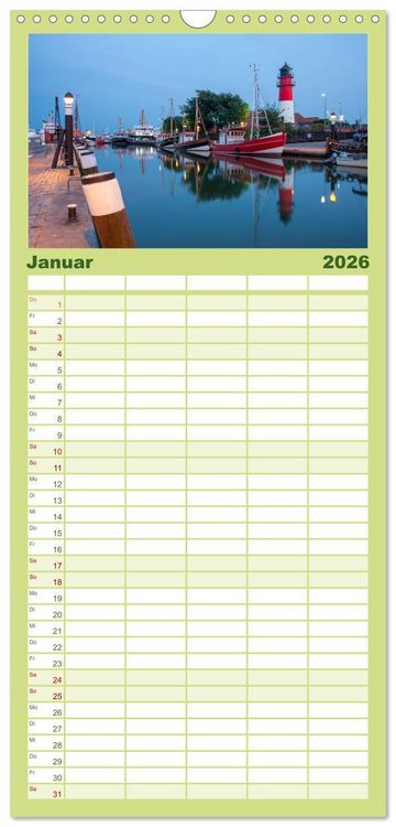 Produktbild: Familienplaner 2026 - B&uuml;sum - Urlaub an der Nordsee mit 5 Spalten (Wandkalender, 21 x 45 cm) CALVENDO