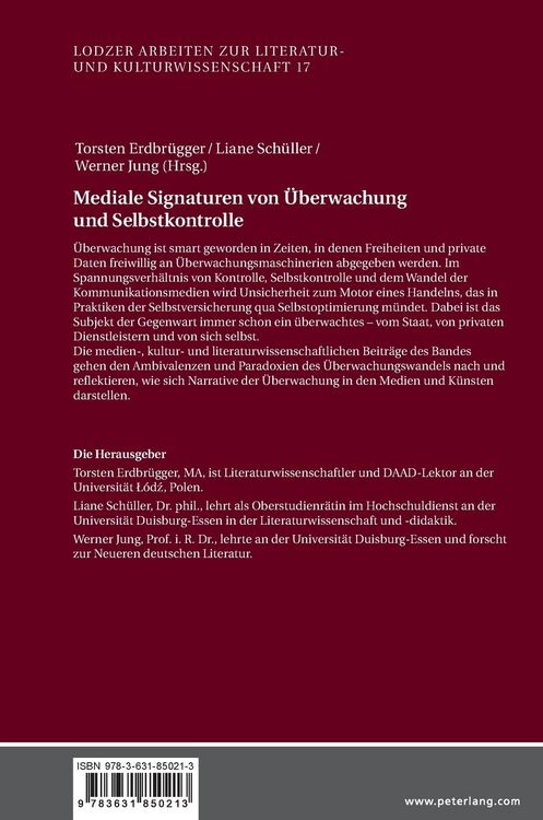 Produktbild: Mediale Signaturen von &Uuml;berwachung und Selbstkontrolle