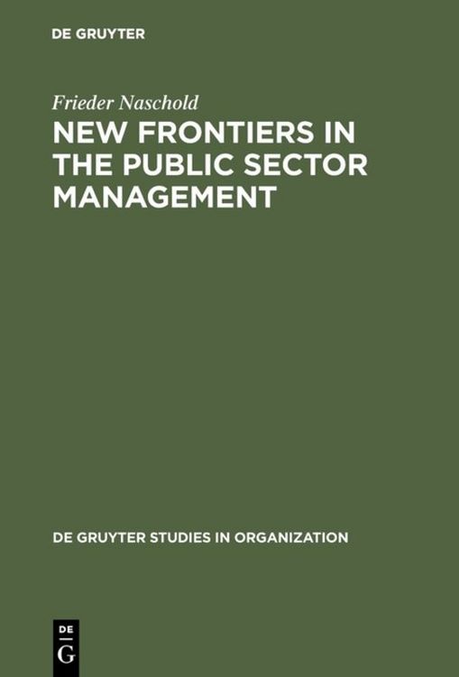 Produktbild: New Frontiers in the Public Sector Management