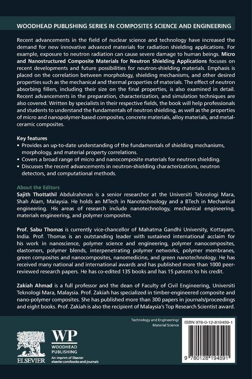 Produktbild: Micro and Nanostructured Composite Materials for Neutron Shielding Applications