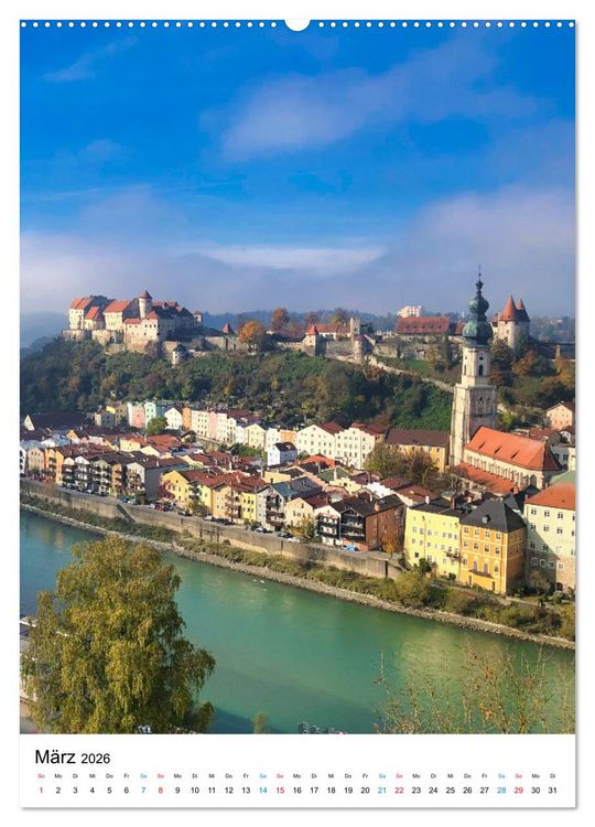 Produktbild: Burghausen, eine historische Stadt im Fokus (hochwertiger Premium Wandkalender 2026 DIN A2 hoch), Kunstdruck in Hochglanz