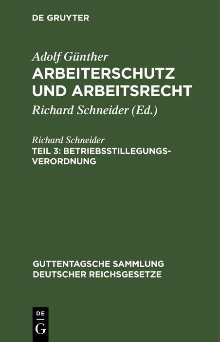 Produktbild: Betriebsstillegungsverordnung