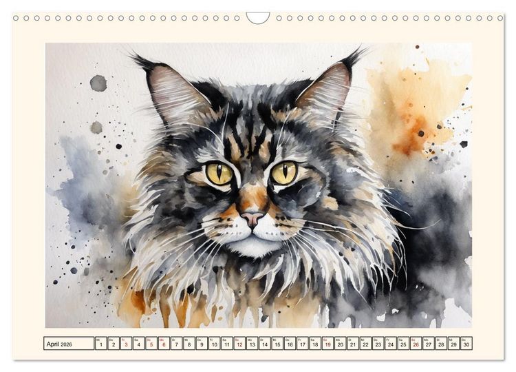 Produktbild: Samtpfoten im Portrait (Wandkalender 2026 DIN A3 quer), CALVENDO Monatskalender