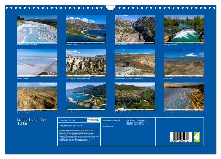 Produktbild: Landschaften der T&uuml;rkei (Wandkalender 2026 DIN A3 quer), CALVENDO Monatskalender
