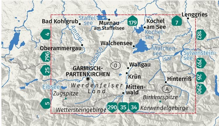 Produktbild: KOMPASS Wanderkarte 6 Alpenwelt Karwendel Mittenwald, Garmisch-Partenkirchen 1:50.000