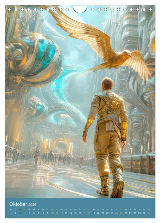 Produktbild: Fremde Zivilisationen - Science Fiction (Wandkalender 2026 DIN A4 hoch), CALVENDO Monatskalender