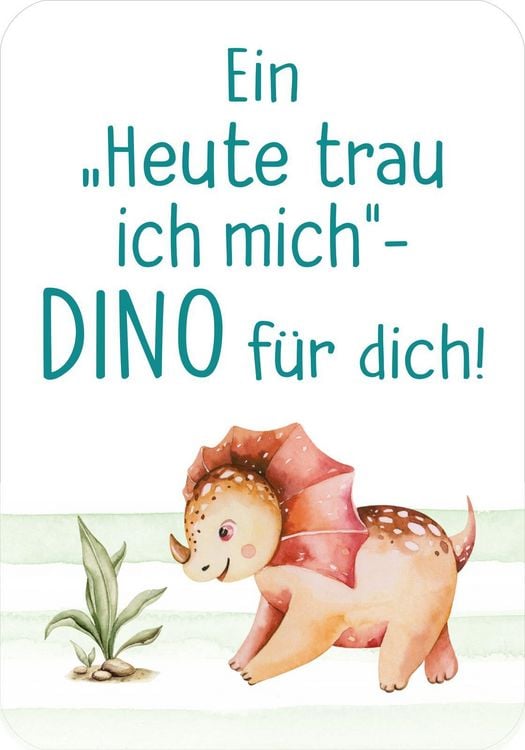 Produktbild: Mutmachkarten &ndash; Dino (Aquarelloptik)