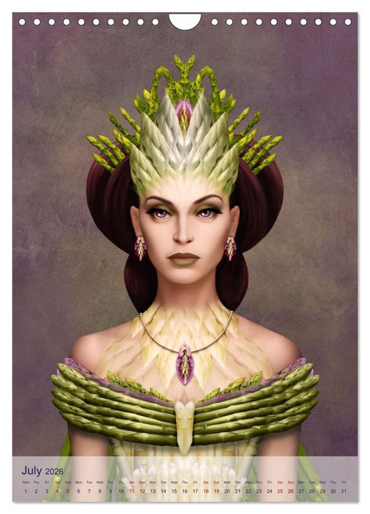 Produktbild: Food Fashion - surreal women's portraits with fruit and vegetable (Wall Calendar 2026 DIN A4 portrait), CALVENDO 12 Month Wall Calendar