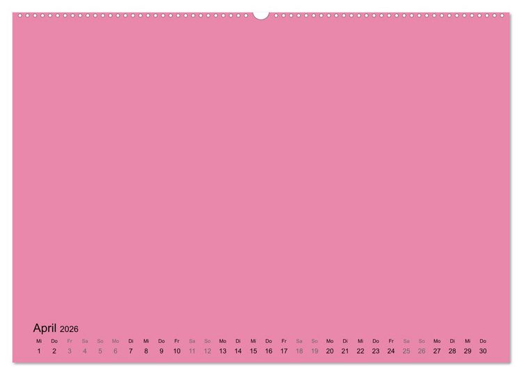 Produktbild: DIY Bastel-Kalender -Warme Pastell Farben- Zum Selbstgestalten (hochwertiger Premium Wandkalender 2026 DIN A2 quer), Kunstdruck in Hochglanz